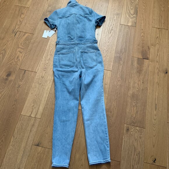 Women's Good American Fit For Success Jumpsuit Denim Jean Light Blue Size M - Picture 10 of 15